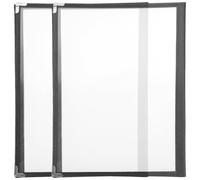 2 Pièces Porte-menu Transparent PVC à Anneaux, Couverture Noire | Protection Rigide, Coins Arrondis, Présentation Claire des Pages, Format à Feuillets Amovibles