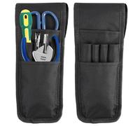2 Pièces Porte Outils Ceinture, 28 x 9,5 cm Noir Porte-Stylo de Ceinture en Tissu Oxford, Professionnelle Travail Homme Pochette à Outils Organisateu, pour Bricolage, Électricien, Plombier, Menuisier