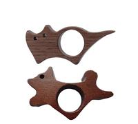 2 pièces porte-page de marque-pages en bois léger portable avec caractéristique de chien de chat d ' animal de compagnie parfait pour les livres et l ' ornementation de bureau portable