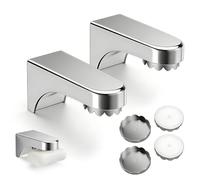 2 Pièces Porte Savon Aimanté Magnetique Mural sans Perçage pour Salle de Bain, Compatible avec Miroirs, Carrelages, Verre et Autres Surfaces Lisses (Argent)