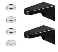 2 Pièces Porte Savon Aimanté, Support Savon Douche sans Perçage, Porte Savon Salle de Bain, 4 Couvercles Fleur, Noir 7.6x4.3x4.3cm