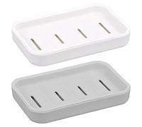 2 pièces Porte Savons Plastique étanche Porte-Savon avec Drain Boîte à Savon Panier à Savon Porte-éponge de Cuisine Boîte à Savon de Voyage étui à Savon pour Cuisine Salle de Bains Éponge Savon