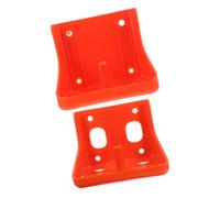 2 Pièces Porte-sel pour Cerfs en PE Orange, Grand Support à Blocs | Plateau Facile à Nettoyer, Grosse Ouverture et Petits Trous, Accès Simple au Bétail, Ferme et Stations