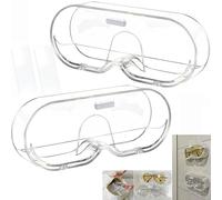 2 pièces Porte Support Présentoir Organisateur de Lunettes avec Vitrine Couverture Rangement Lunettes Mural Boîte à Lunettes Empilable Pour ranger les verres ou suspendre Les lunettes, transparents