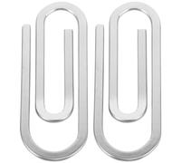 2 Pièces Portefeuille en Métal pour Hommes Trombones De Couleur Clips De Reliure De Fichiers Pinces à Billets Clips De Portefeuille Miniature Section Mince Manquer Titulaire
