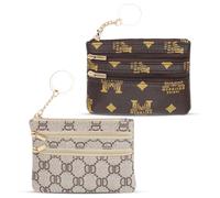 2 Pièces Portefeuille pour Homme - Porte-Monnaie en Cuir Véritable, Porte-Monnaie Noirr pour Poches Pantalon ou Veste Homme Femmes Carte Coin Porte-clés Zip en Cuir Portefeuilles Poche