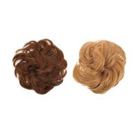 2 Pièces Postiche Chignon Volume, en Fibre Haute Température | Extension Queue de Cheval, Effet Chignon Souple, Mélange Discret Texture, Style Jeune et Élégant