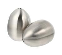 2 Pièces Pot à Épices Œuf en Acier Inoxydable, Trois Trous | Poudre de Chili, Multi-usage, Nettoyage Facile, Style Spécial, Adultes et Adolescents