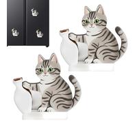 2 Pièces Pot À Moustaches De Chat, Porte-Moustaches De Chat Magnétique, Aimanté pour Réfrigérateur, Vase Souvenir À Moustaches Aimanté pour Frigo Notes Cuisine Bureau École Armoire De Classe
