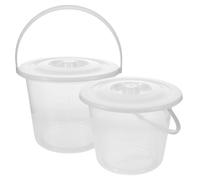 2 Pièces Pot de Chambre en Plastique Épais Gradué pour Chevet
