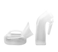 2 Pièces Pot de Chambre Portable en Plastique, Grosse Capacité | Bouteille à Urine Réutilisable, Usage Hospitalier et Déplacement, Pratique pour Personnes Alitées, Facile à Transporter