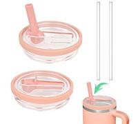 2 Pièces pour 40 oz Couvercle Étanche, Remplacement de Couvercle pour Gobelet Stanley 40 oz, Sécurisé avec Paille Compatible avec Les Bols Stanley, Rose Pâle