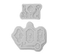 2 pièces pour ouple serrure forme boucles d ' oreilles moules en silicone pour bricolage artisanat charmes porte-clés polymère argile moule bijoux charme moules pour résine époxy