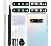 2 Pièces Pour Galaxy S10/S10+ Cache-Objectif Arrière Caméra Lentille Verre Remplacement Adhésif Prédécoupé Pour Samsung Galaxy S10/S10+ (Tous Les Transporteurs) (Noir)[Hero4166]