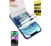 [2 Pièces Pour Iphone 14 6.1"" - Films De Protection D'écran Hydrogel 3d Avec Support Téléphone Doigt Pour Selfie Anti-Choc Compatible Coques Tpu Film Protecteur Tpu Souple