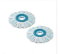 2 Pièces pour Leifheit Têtes de Rechange Clean Twist Disc Mop Micro Kit, absorption complète de la saleté grâce au système à 2 fibre