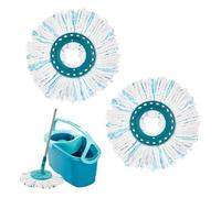 2 Pièces pour Leifheit Têtes de Rechange,Microfibre Absorbante Eau Et Saleté,Système à 2 Fibres Balai pour Leifheit Serpillière Franges de Remplacement,Idéal pour Parquet,Carrelage,Marbre Attendez