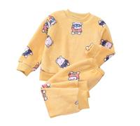 2 pièces pour Tout-Petits garçons Filles Hiver Polaire Pyjama Ensemble Chaud Flanelle vêtements Nuit Ensemble Hauts Pantalons Tenues Doux Confortable Moelleux Pyjamas Ensembles Maillots Deux Pièces