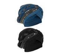 2 Pièces Pour Un Chapeau Turban Pour Femmes, Un Chapeau Turban À Paillettes, Des Accessoires De Tenue, Un Chapeau Élastique Et Confortable.