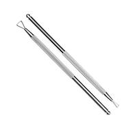 2 Pièces poussoir cuticule en acier inoxydable,Lucsiky Nail Art UV Gel Vernis Dissolvant Triangle Bâton,Cuticule Poussoir Manucure Outil en Acier Inox