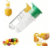 2 pièces Presse-agrumes manuel portable, presse-citron, presse-lime, presse-orange compact, convient pour les voyages et l'usage domestique 1 pièce verte,1 pièce jaune,1 cuillère,2 pièces vertes,2 piè