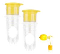 2 Pièces Presse-Citron à Vis, Nouveau Presse-Citron Manuel avec Filtre Intégré pour Agrumes Frais Oranges Boissons & Préparation de Cocktails (Jaune)