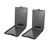 2 Pièces Presse-papiers A4 Noir avec Rangement et Porte-stylo | Coque Rigide en PP et Métal, Support Stable pour Écrire, Dessiner ou Remplir des Formulaires