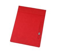 2 pièces presse-papiers en cuir PU dossier magnétique A4 écriture Portable tableau d'écriture étudiants pour Documents,Dessins(Red)