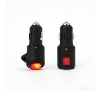 2 Pièces Prise Allume Cigare Fiche Universelle pour Allume Cigares avec Interrupteur à LED et 2 Fusibles 15 A pour Voiture, Camping-car, Bateau, Moto