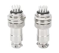 2 pièces, Prise d’Aviation à 14 Broches, connecteur mâle/Femelle avec boîtier en Alliage de Zinc et Contacts plaqués Argent pour équipements mécaniques, systèmes d’Acquisition de d