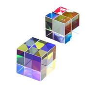 2 Pièces Prisme Optique Cube Multicolore à Six Faces | Expériences de Physique et Apprentissage, Design Unique, Facile à Transporter, Usage Extérieur