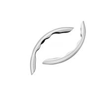 2 Pièces Processus Fibre Carbone Protection Volant Segmentée pour Citroen C5 Aircross 2022-2024,Volant Respirant,caches de Volant Type O et Type D,White