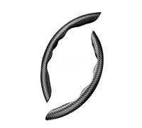 2 Pièces Processus Fibre Carbone Protection Volant Segmentée pour Citroen C5 Aircross 2022-2024,Volant Respirant,caches de Volant Type O et Type D,Black