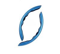 2 Pièces Processus Fibre Carbone Protection Volant Segmentée pour MG MG3/MG4 EV/MG5/MG6 / MG HS/MG Marvel R/MG ZS,Volant Respirant,caches de Volant Type O et Type D,Blue