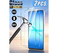 2 pièces Protecteur d'écran de téléphone Android antichoc Cristal clair Verre trempé Protection d'écran Compatible avec Samsung Galaxy S26 S25 S24/Compatible avec iPhone 17 16/Compatible avec HUAWEI/H