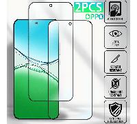 2 pièces Protecteur d'écran en verre trempé à couverture complète pour modèles, prévient les chutes et les rayures, garde propre et résistant aux empreintes digitales, emballage en boîte rigide OPPO A