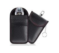 2 Pièces Protection Clé Voiture sans Contact pour Toyota bZ4X 2022-2026, Pochette RFID Cage Faraday Clé Voiture Keyless Go Anti-Vol Fibre Carbone Double Couche,M