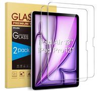 2 Pièces Protection Écran En Verre Trempé Pour Ipad Air 13 Pouces M3 2025/M2 2024/Ipad Pro 13 M4 2024,Film Vitre Protection Écran,Hd Clair Transparent,Dureté 9h Glass