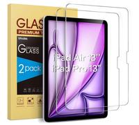 2 Pièces Protection Écran en Verre Trempé pour iPad Air 13 pouces M3 2025/M2 2024/iPad Pro 13 M5 2025/M4 2024,Film vitre Protection