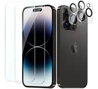 2 PIÈCES PROTECTION ÉCRAN VERRE TREMPÉ POUR IPHONE 14 PRO MAX AVEC 2 PIÈCES PROTECTEUR D'OBJECTIF DE CAMERA ARRIÈRE - TECHTA