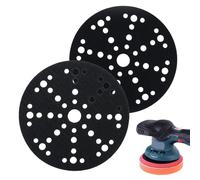 2 Pièces Protection Pad 150mm avec 49 Trous, Tampons de Protection pour Mirka Abranet 150mm, Festool, Bosch, Dewalt, Support de Protection Auto-Agrippant pour Plateaux de Ponçage pour Interface Pad