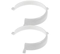 2 Pièces Protège-assiette Alimentaire Clip Blanc en Plastique | Assiette à Compartiment, Aide aux Repas pour Mobilité Réduite, Bords Arrondis Robustes