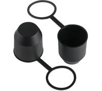 2 Pièces Protège Boule d'Attelage, 50 mm Housse de Protection en Caoutchouc avec Anneau pour Boule Attelage, Protection Cache Boule