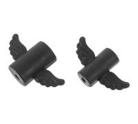 2 Pièces Protège-câble de Chargeur USB en PVC Noir, Ailes | Protection pour Cordon Usb, Design Cartoon, Usage Quotidien, Aide à Prévenir les Ruptures et L’usure