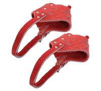 2 Pièces Protège-Gueule pour Chien Réglable en Nylon Cuir Marron | Boucle Ajustable, Nettoyage Facile à Main, pour Toilettage, Visites Vétérinaires et Dressage