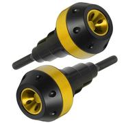 2 Pièces Protèges-Cadre Moto pour Peugeot Vivacity 50/Vivacity Electric,Boule Anti-Chute Tampons,Moteur Curseurs Contre Crash Protecteur,Barre Protection Accessoires,Gold