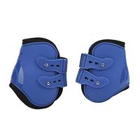2 pièces PU néoprène jambe cheval bottes cheval jambe orthèse gardes pattes arrière Protection engrenages (pattes postérieures bleues XL)