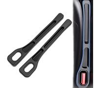 2 Pièces PU Organisateur Anti-Chute, Bande Universelle de Remplissage Siège-Console Auto, Stopper Gap entre Siège et Console Universel, Rangement Clés Téléphone Pièces Compatible Ceinture (Noir)