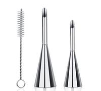 2 Pièces Puff Douille, Douilles Pâtisserie en Acier Inoxydable, Gâteau Buses, Accessoires de Décoration pour Glaçage de Crème, Cupcakes, Remplir les Bouffées