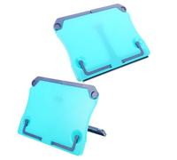 2 Pièces Pupitre de Lecture Pliable Réglable en ABS | Bleu, Maintient les Pages Ouvertes, pour Livres Scolaires et Recettes, Usage la Cuisine ou Cours de Musique